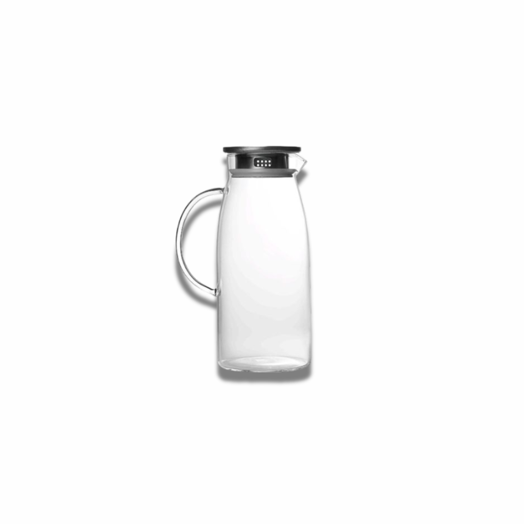 Durable Glass Pitcher with Lid – Stylish Beverage Server