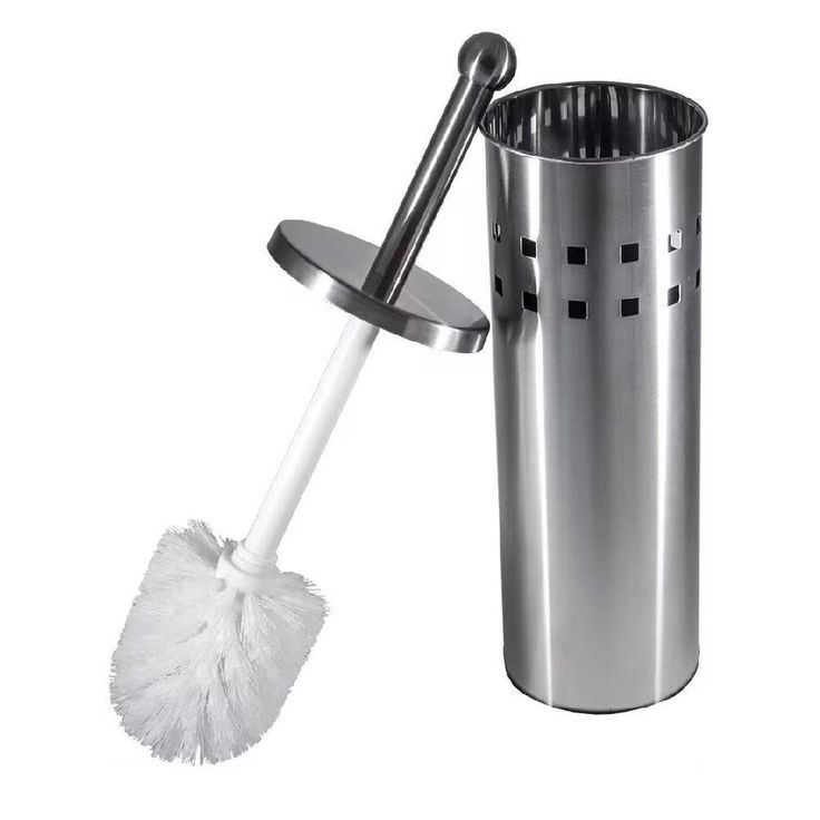 Durable Stainless Steel Toilet Brush with Holder