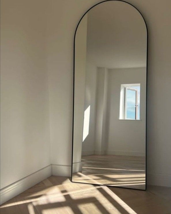 Elegant Arch Floor Mirror – Contemporary Home Décor