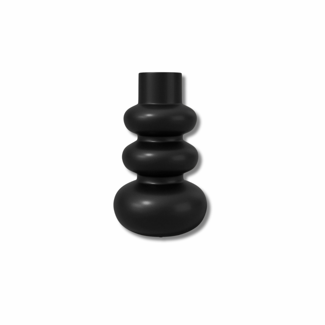 Elegant Black Curvy Vase – Stylish Interior Decoration