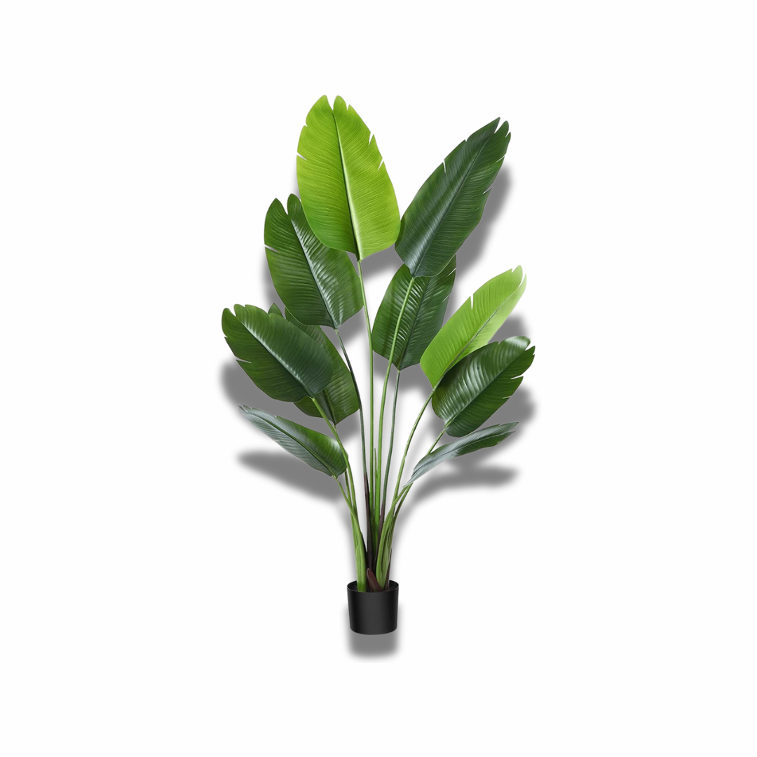 Faux Banana Palm Plant – Tall Artificial Greenery for Home & Office