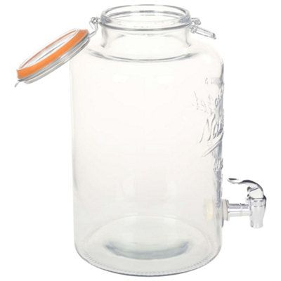 Glass Drink Dispenser with Tap – Ideal for Gatherings & Events
