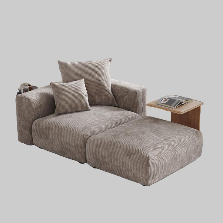 Modern Corduroy L-Shape Sofa – Cozy Sectional Seating
