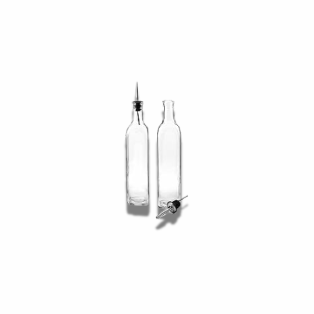 Sleek Glass Oil Bottle – Mess-Free Pouring for Cooking