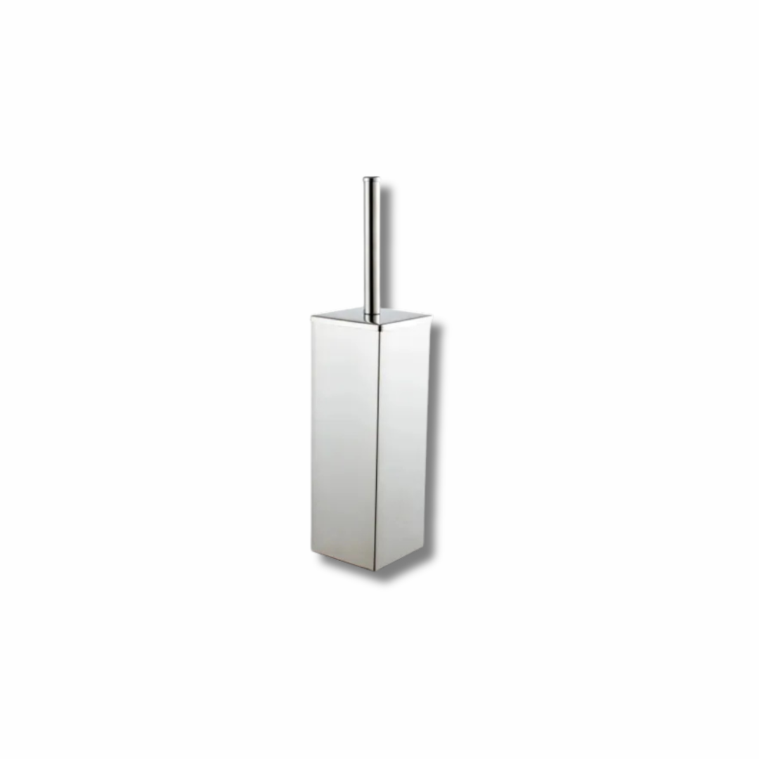 Square Chrome Toilet Brush Holder – Modern Bathroom Accessory
