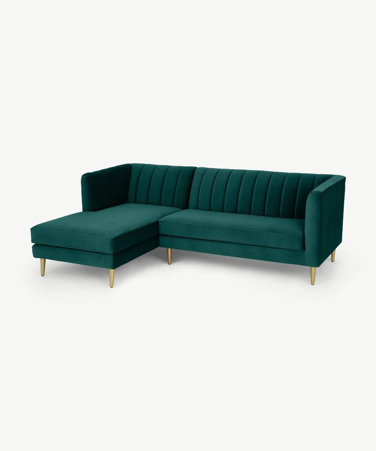 Velvet Sofa in Emerald Green - Elegant & Comfortable Couch