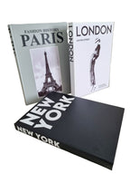 City-Themed Book Decor Set – Paris, New York, London