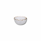 Decorative Glass Bowl with Gold Rim – Elegant Centerpiece