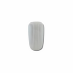 Elegant White Ceramic Vase – Ribbed Design for Stylish Living