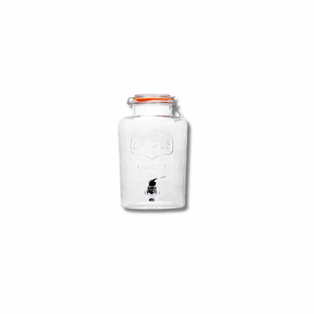Glass Drink Dispenser with Tap – Ideal for Gatherings & Events