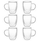 Elegant Coffee Glass mugs (set of 6)