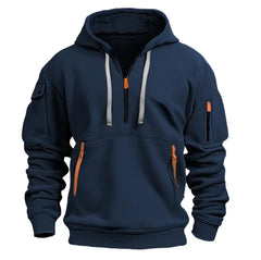 New hoodie men zipper multi pocket hoodie Spring