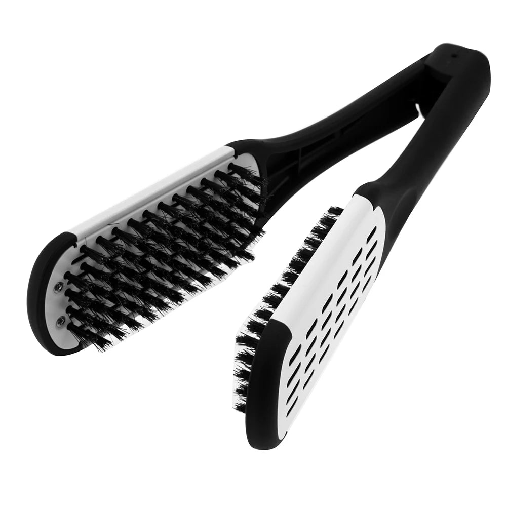 V-Shaped Hair Straightener Anti-Static Double Sided