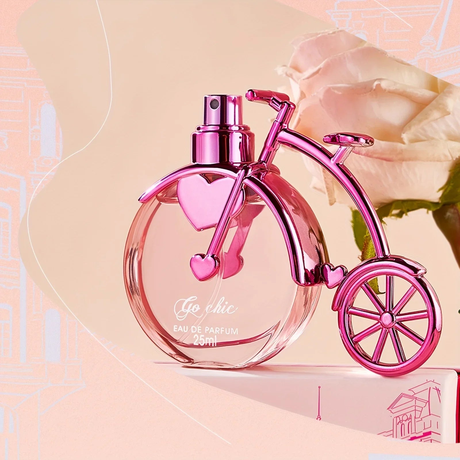 25ML Bike Styling Women's Perfume Pink Fragrant Fresh